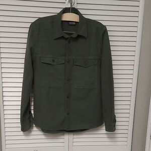 C.O.F Studio Green Button-Up Shacket